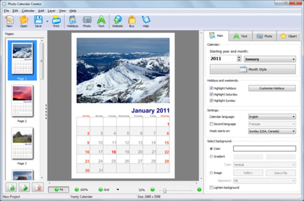 photo calendar maker free download full version